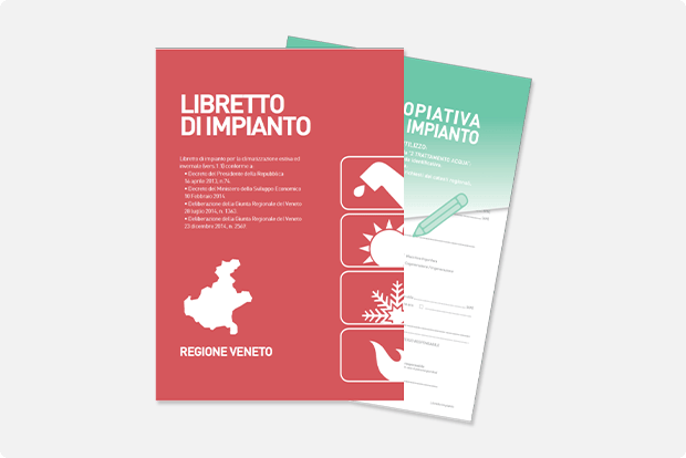 Libretto 24 pag. impianti domestici regione Veneto con scheda copiativa