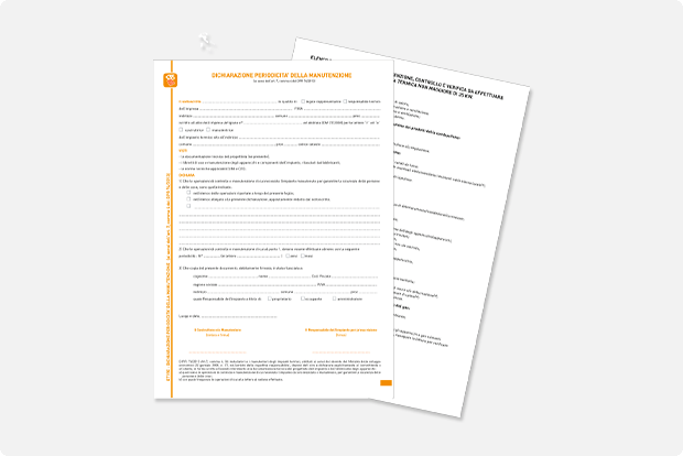 Dichiarazione periodicità della manutenzione
